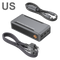A gray SlimQ 240W gaming laptop adapter with a USB C connector, along with a power cord and a 3-prong output plug.